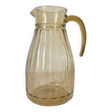 Smoked glass pitcher from the 70s