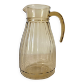 Smoked glass pitcher from the 70s