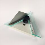 Post modern triangular brass wall light, 1990