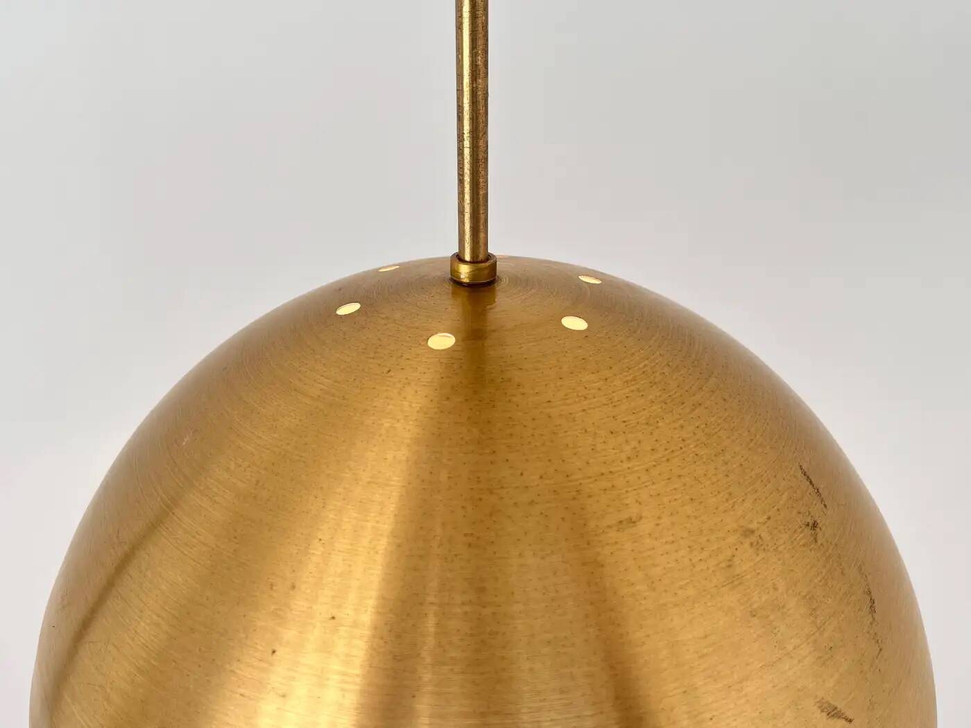 Design Scandinavian style brass pendant - 1960s / Czechoslovakia