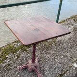 Antique cast iron bistro restaurant pedestal table - 1900s
