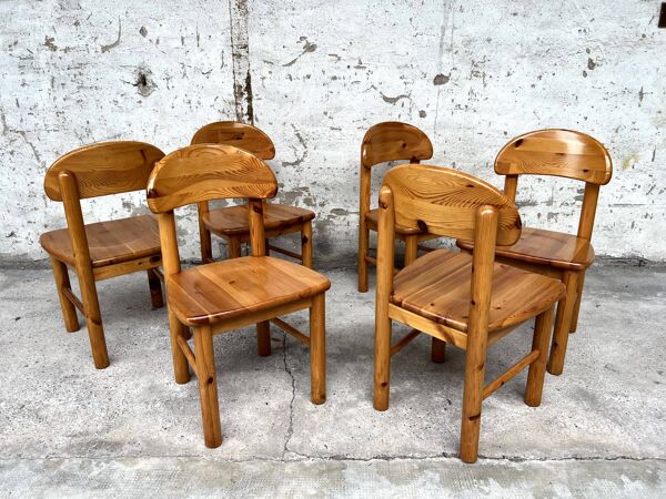 Lot de 6 chaises Rainer Daumiller 1950 1960 vintage