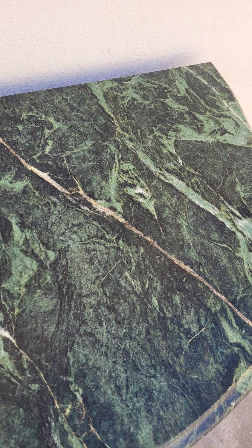 Curved Louis XV style chest of drawers in elm burl and bronze marquetry