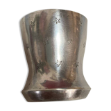 Antique silver metal egg cup