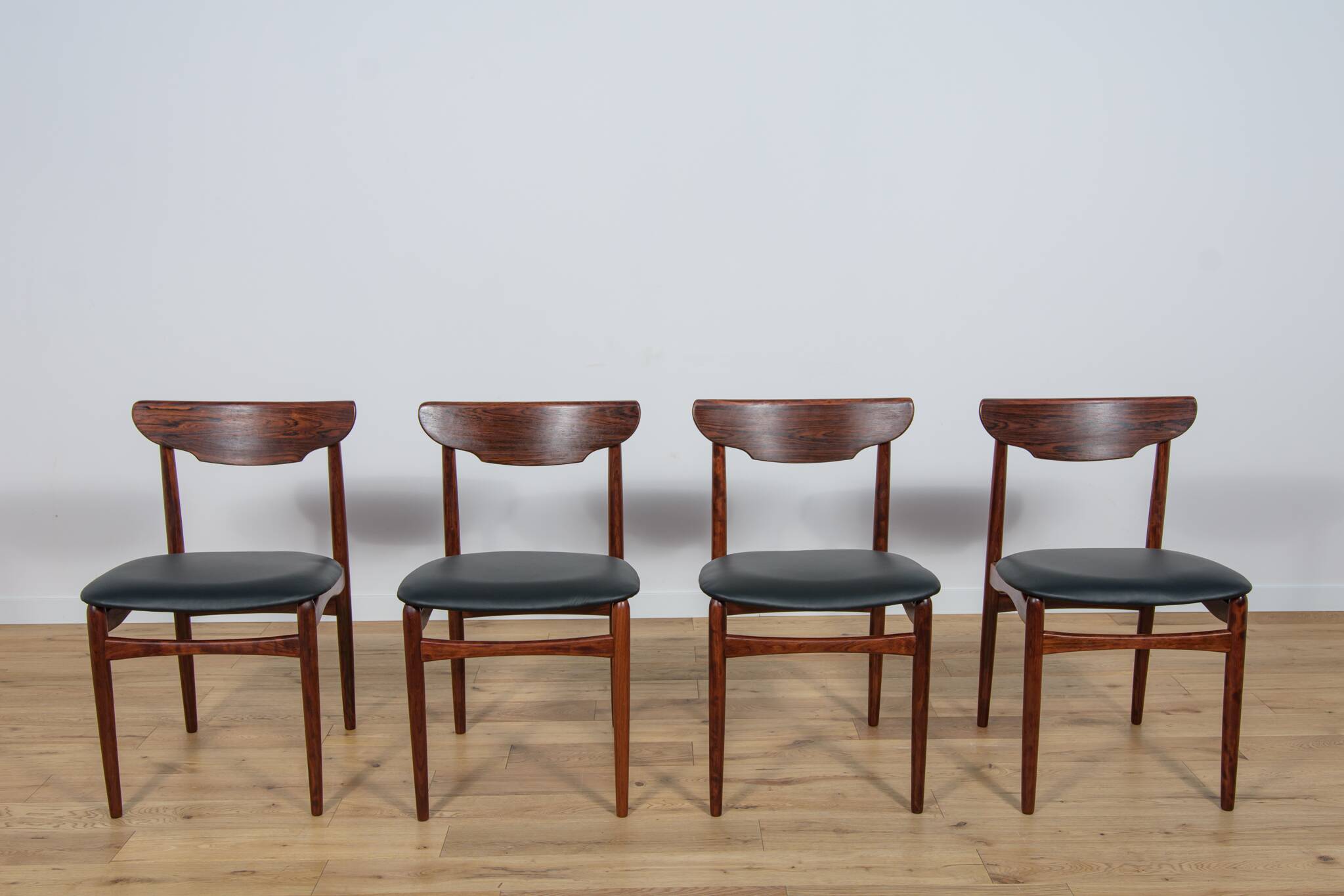 Chaises mid-century en palissandre, danemark, set de 4