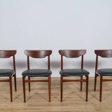 Chaises mid-century en palissandre, danemark, set de 4