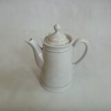 Bench coffee maker in fine porcelain gray border