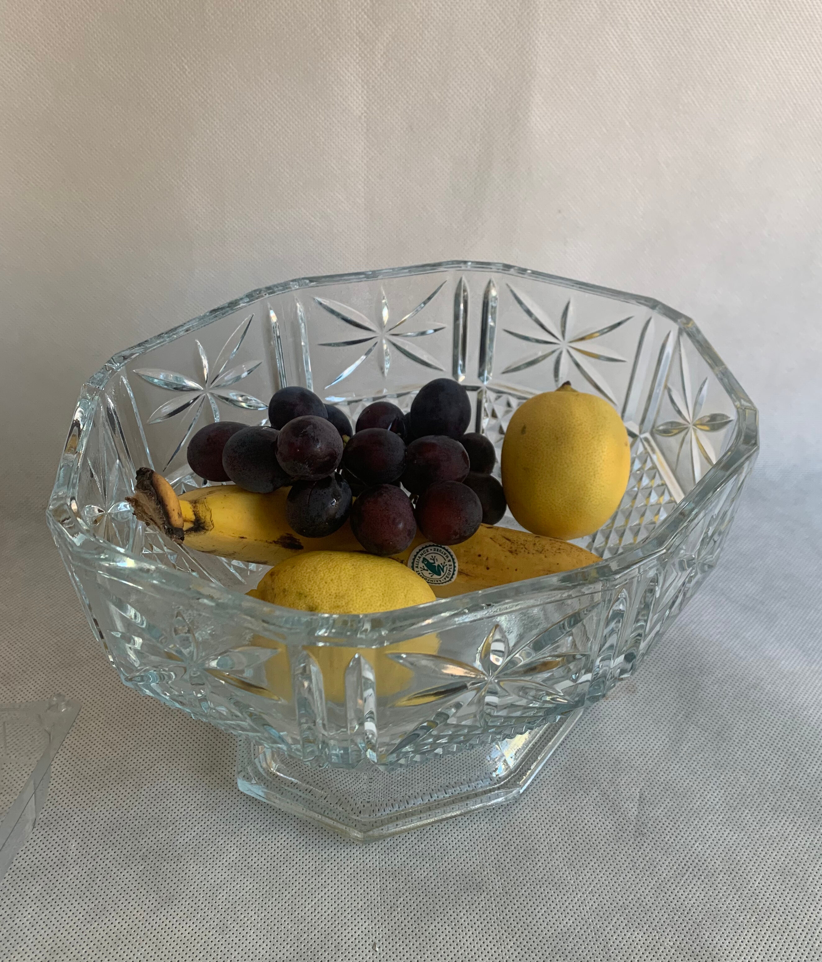 Glass fruit dish, 1960s