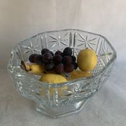 Plat de fruits en verre, années 1960