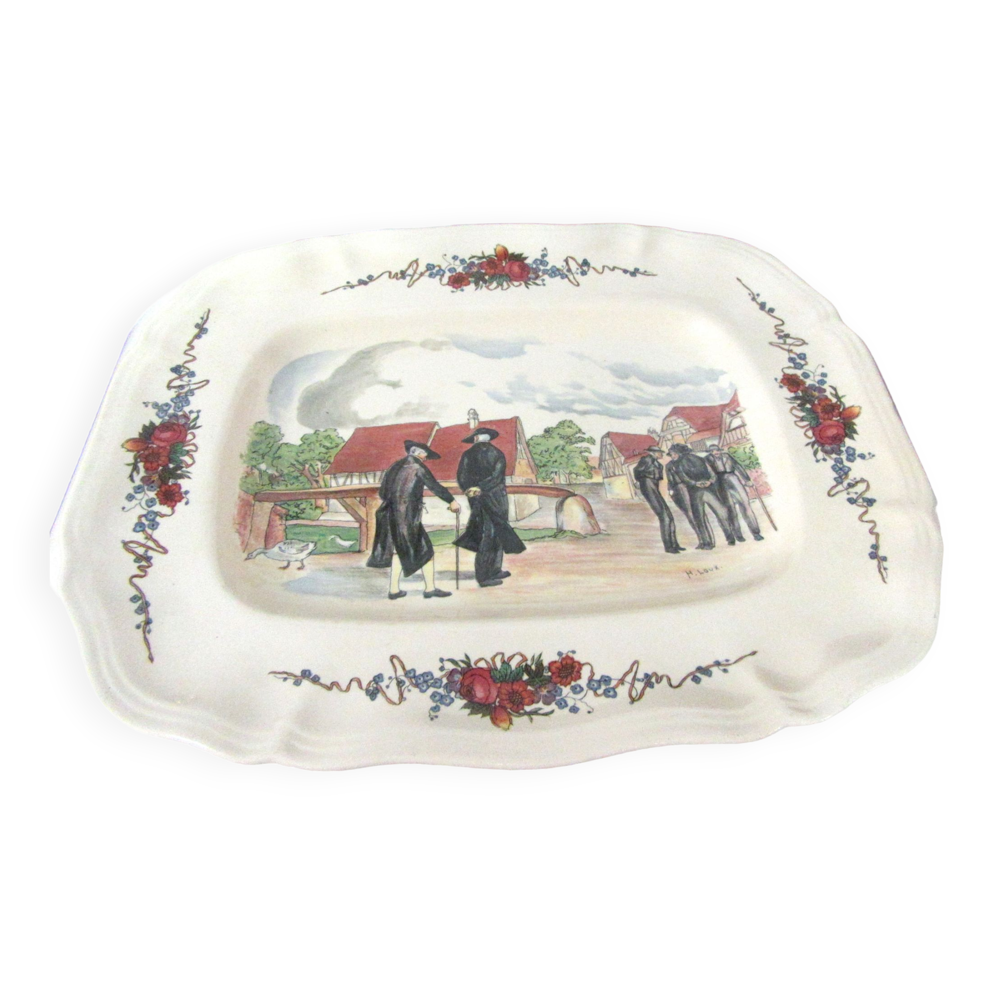 Serving dish sarreguemines- obernai