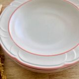Set of 5 peachwood soup plates