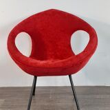 UFO-style armchair, Polish space-age 1972, restored