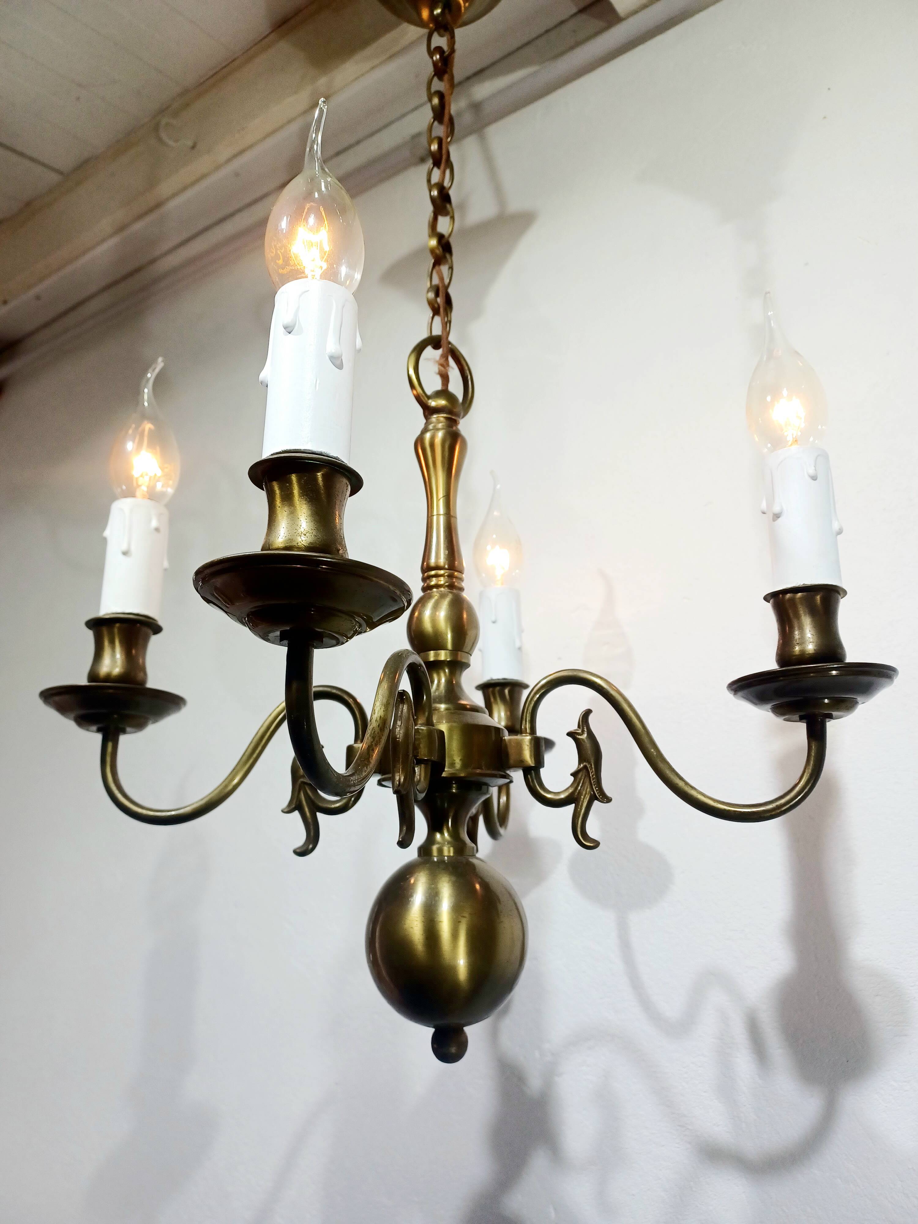 4-light Dutch chandelier