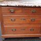 Commode chêne et marbre art déco.