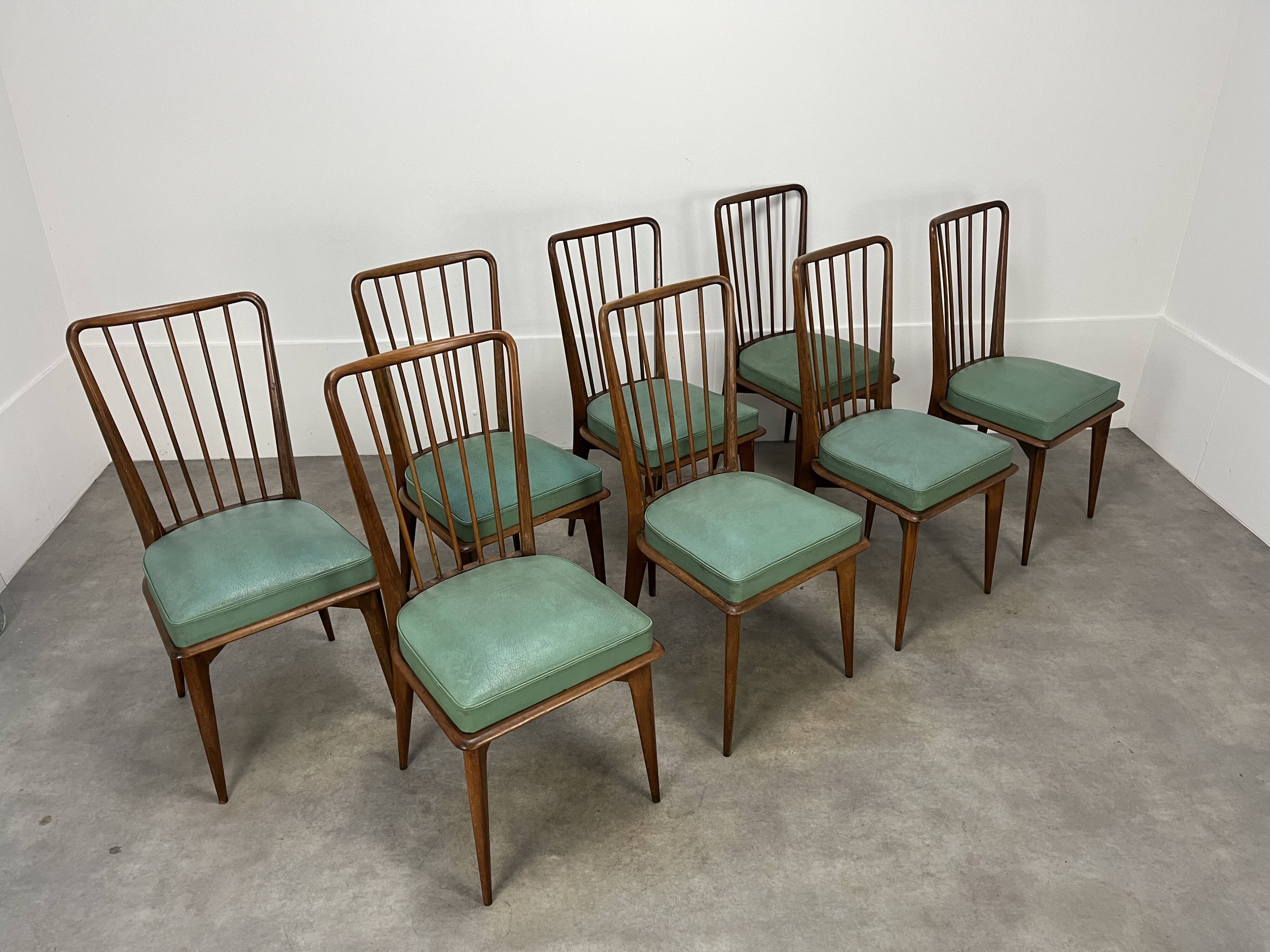 8 Charles Ramos chairs from the 50s