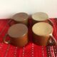 4 tasses en grès anciennes