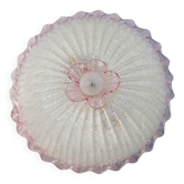 Elegant Italian Pink and Murano Glass Ceiling Flower