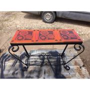 Magazine rack decorative faience by Boleslaw Danokowski