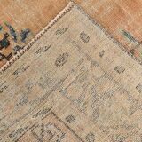 6x9 Vintage Orange & Blue Floral Pattern Turkish Vintage Rug, 180x275 Cm