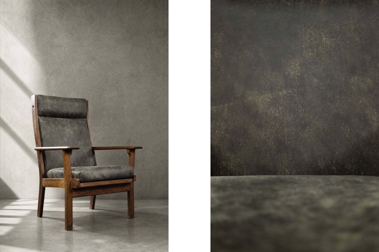 Fauteuil danois  modèle GE-181-A par Hans J. Wegner, 1950