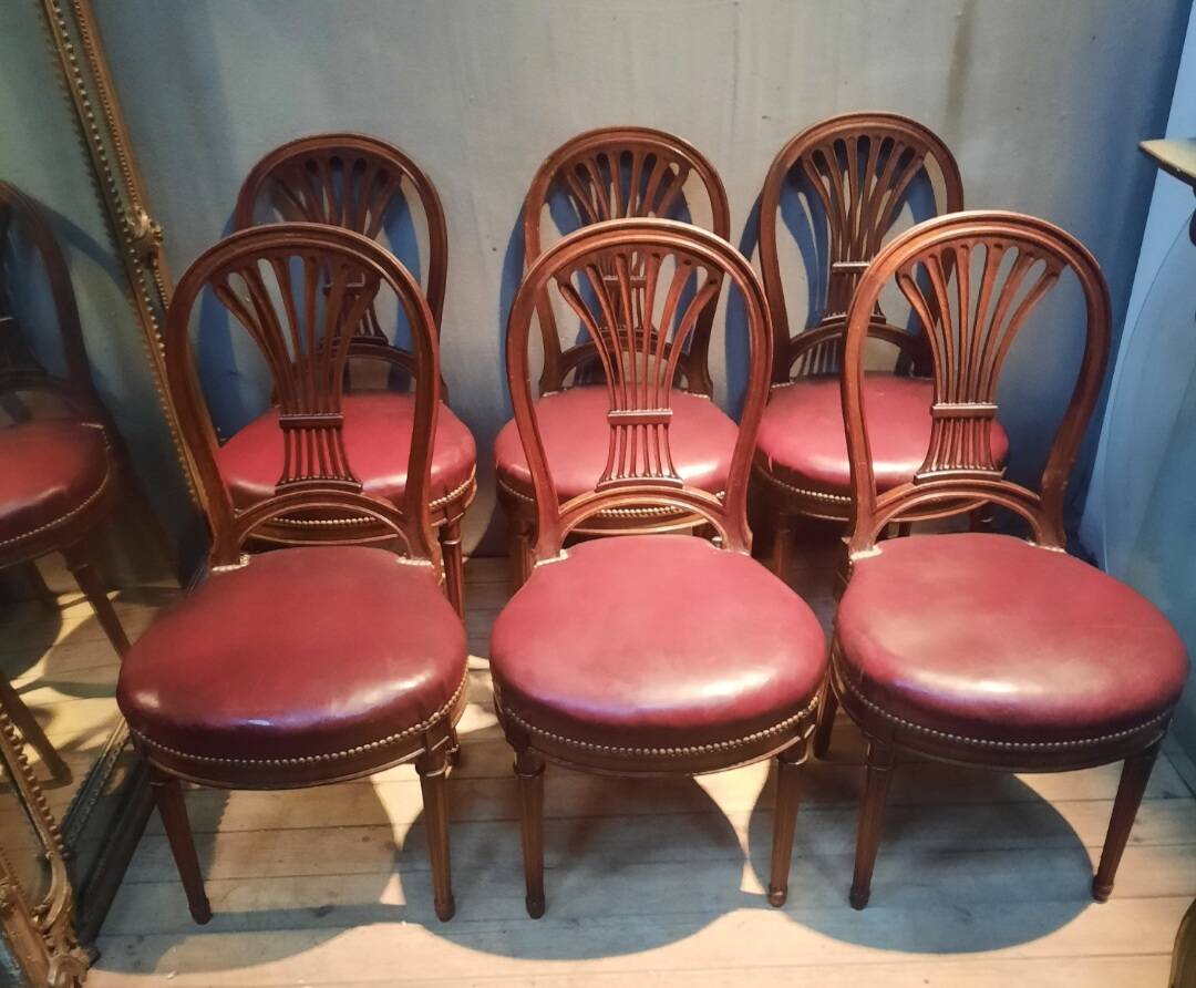 Serie de 6 chaises néo classique  du dix-neuvieme sciecle