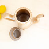 Vintage gooseneck sandstone teapot