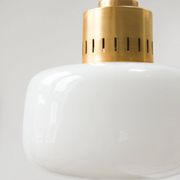 Pair of Mid-Century Opaline Pendant Lamps, 60s