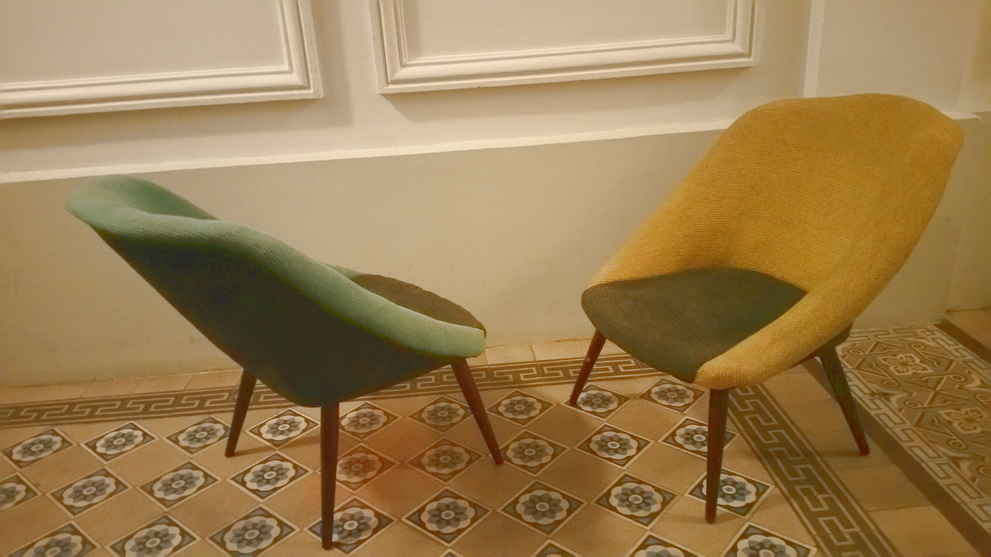 Pair of armchairs 50/60s