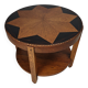 Table d'appoint Amsterdam School / Art Déco avec plateau incrusté d'étoiles vers 1920