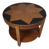Table d'appoint Amsterdam School / Art Déco avec plateau incrusté d'étoiles vers 1920