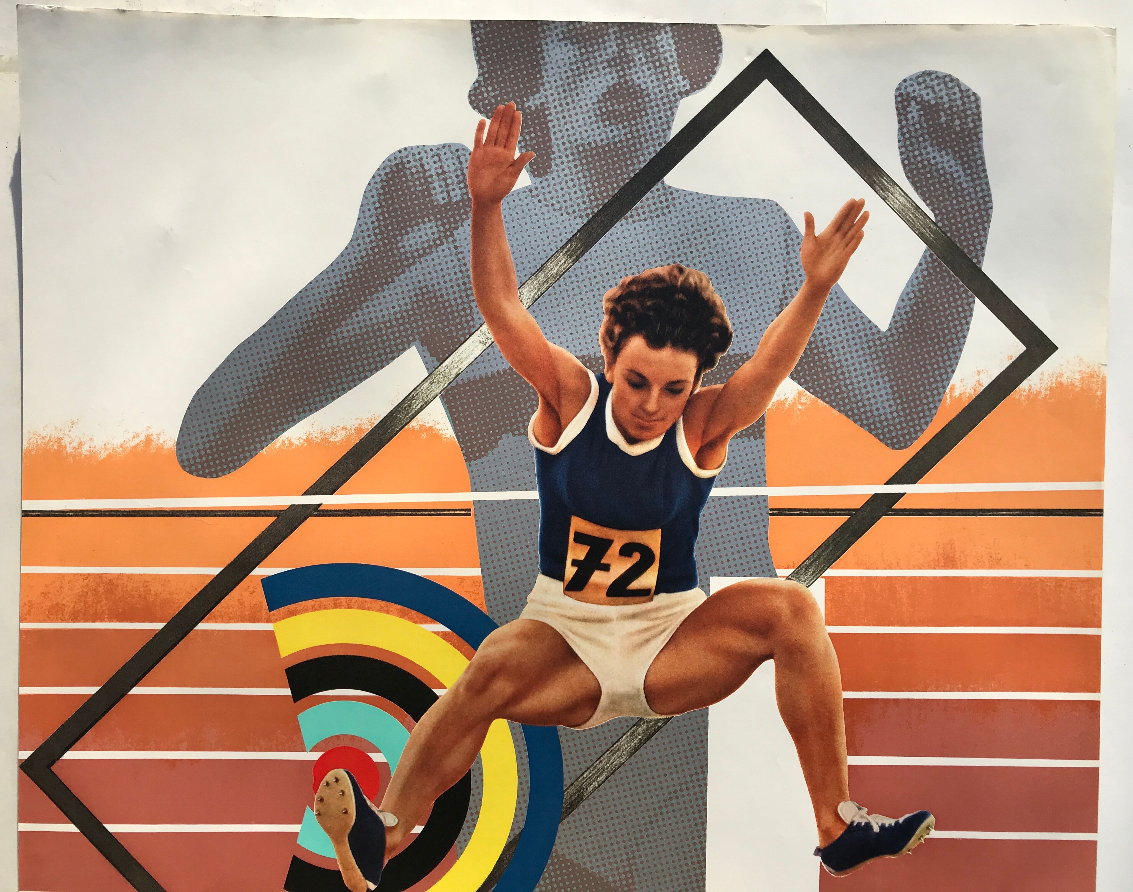 Phillips peter (1939) olympische spiele münchen, 1972. original poster