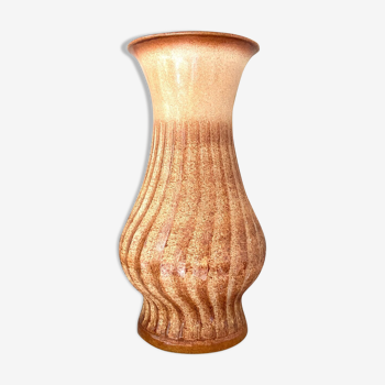 Brown glazed ceramic vase