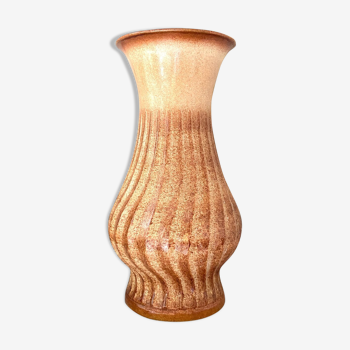 Vase en céramique émaillée marron