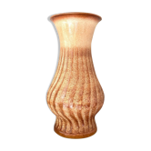 Vase en céramique émaillée marron