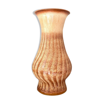 Vase en céramique émaillée marron