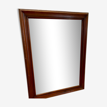 Miroir ancien au mercure en bois