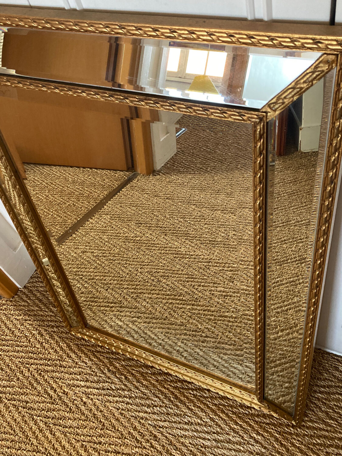 Beveled beaded mirror