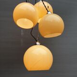 Chandelier 4 glass globes marked Germany Art Deco 1930