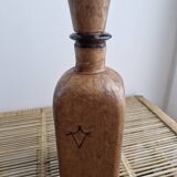 Carafe à whisky verre et cuir vintage