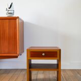 Small teak bedside table, Mid-Century, 1960