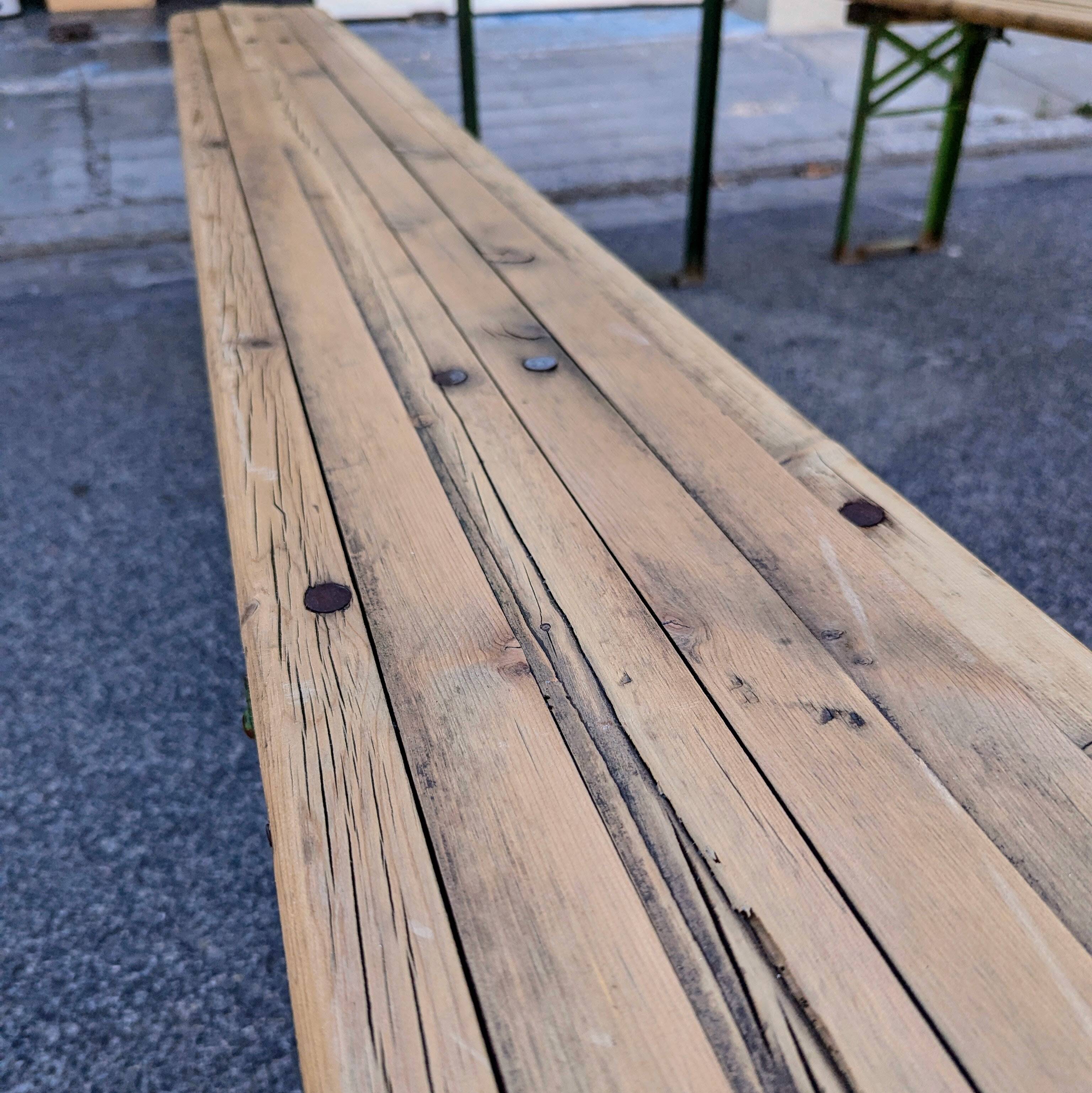 Guinguette table and benches set