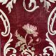 Antique fireplace screen in carved wood and embroidered velvet, Napoleon III.
