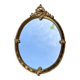 Oval mirror - wood and gilded stucco with decoration of