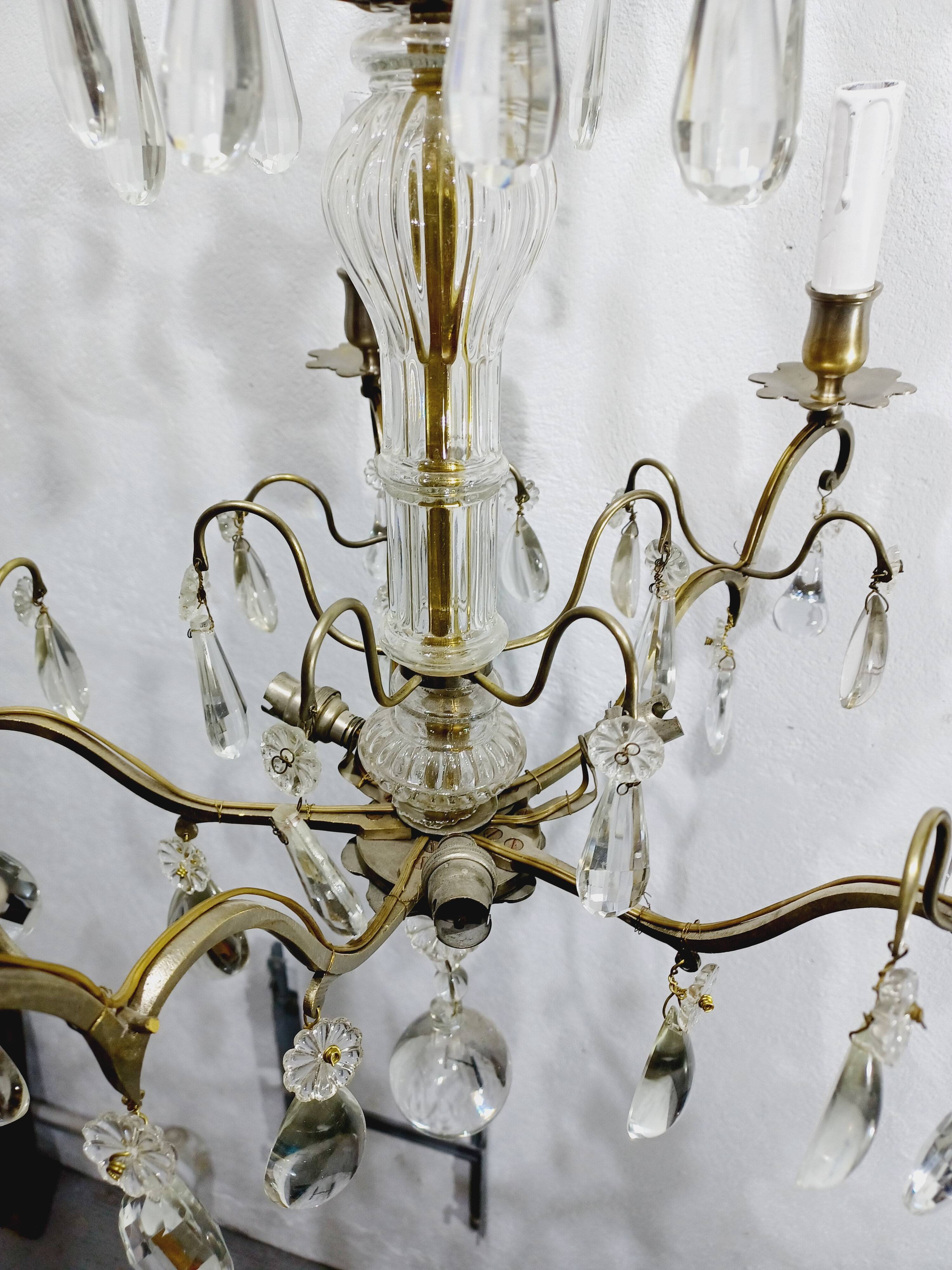 5-light crystal chandelier