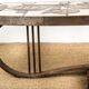 Table basse Française, Acier Chromé et Céramique par Barrois Vallauris 1960
