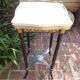 Napoleon III side table with marble top and openwork gallery.