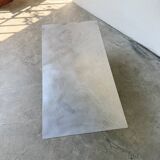 Handcrafted metal coffee table from the 1970s