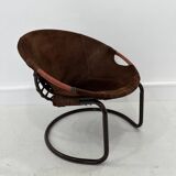 Vintage Suede Ball Chair by Lusch & Co., 1970s