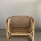 Amsterdam rattan armchair with U-shaped armrest, squared canework