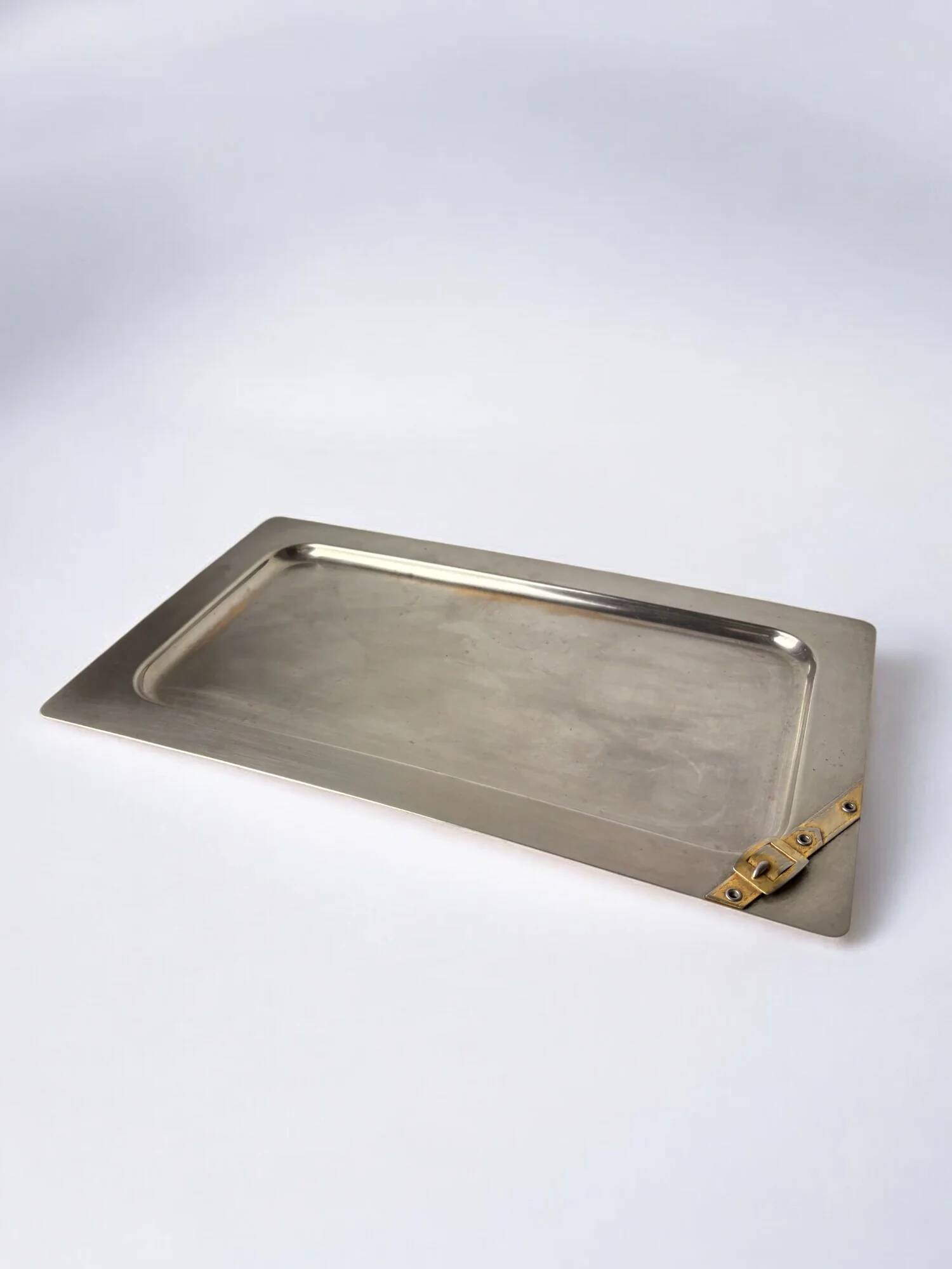 Maria Pergay's style belt buckle tray, France, 1970s